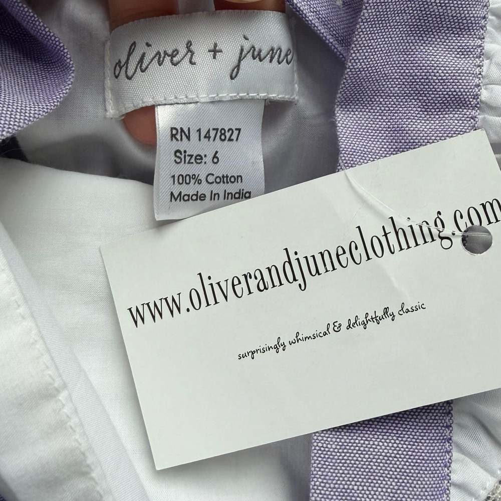 Oliver + June Light Purple Boutique Dress Prairie Pinnie Size 6 NWT‎ - Picture 7 of 10